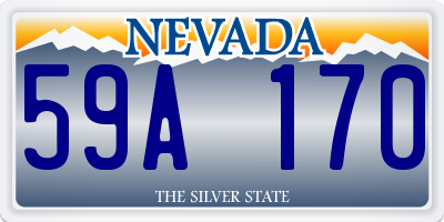 NV license plate 59A170