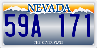 NV license plate 59A171