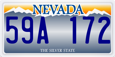 NV license plate 59A172