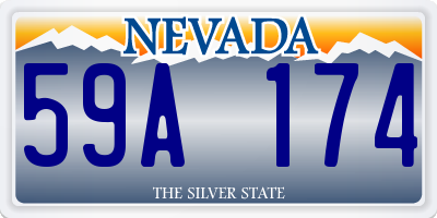 NV license plate 59A174