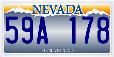NV license plate 59A178
