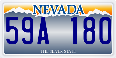 NV license plate 59A180