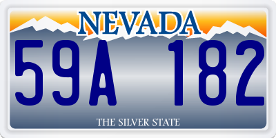 NV license plate 59A182