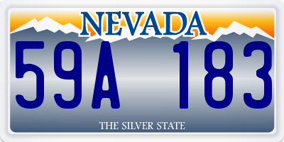 NV license plate 59A183