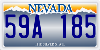 NV license plate 59A185