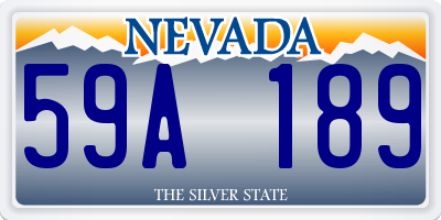 NV license plate 59A189