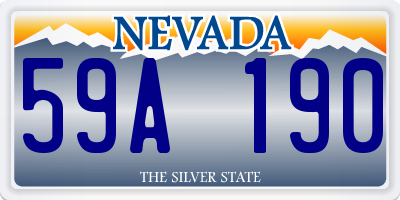 NV license plate 59A190