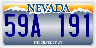 NV license plate 59A191