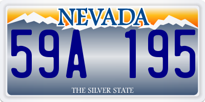 NV license plate 59A195