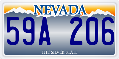 NV license plate 59A206