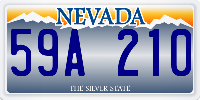 NV license plate 59A210