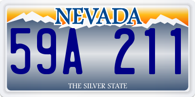 NV license plate 59A211