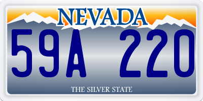 NV license plate 59A220