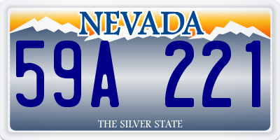 NV license plate 59A221