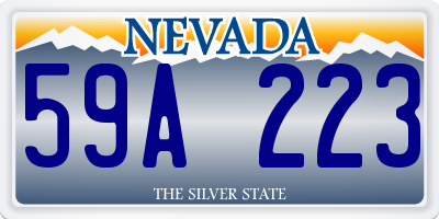 NV license plate 59A223