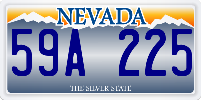 NV license plate 59A225
