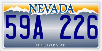 NV license plate 59A226