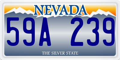 NV license plate 59A239