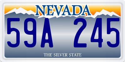 NV license plate 59A245