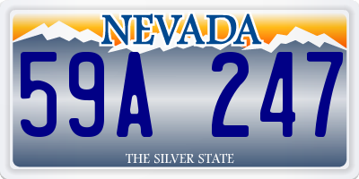 NV license plate 59A247
