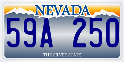 NV license plate 59A250