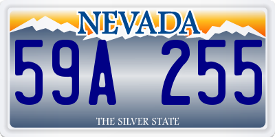 NV license plate 59A255
