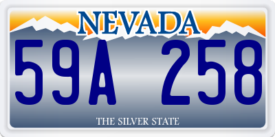 NV license plate 59A258