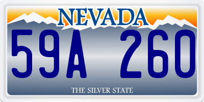 NV license plate 59A260