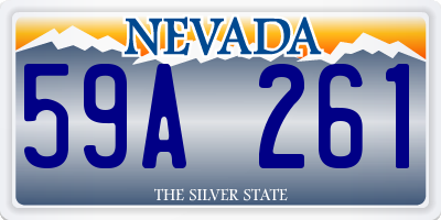 NV license plate 59A261