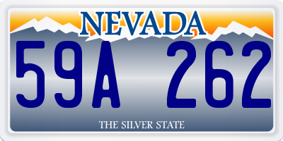 NV license plate 59A262