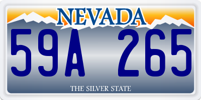 NV license plate 59A265