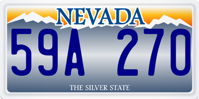 NV license plate 59A270