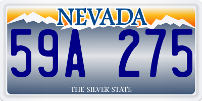 NV license plate 59A275