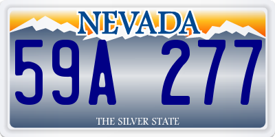 NV license plate 59A277