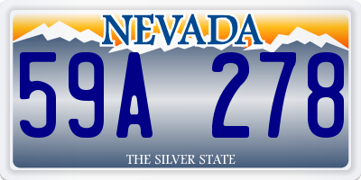 NV license plate 59A278