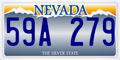 NV license plate 59A279