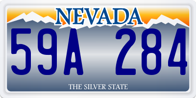 NV license plate 59A284