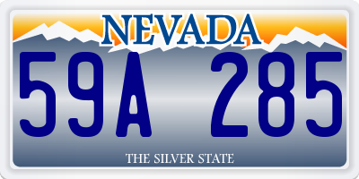 NV license plate 59A285