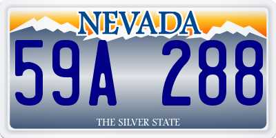 NV license plate 59A288