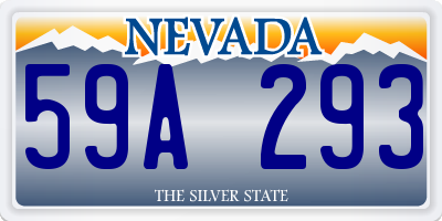 NV license plate 59A293