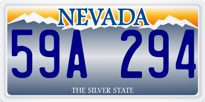 NV license plate 59A294