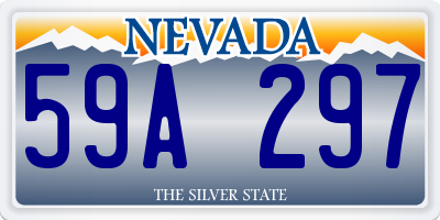 NV license plate 59A297