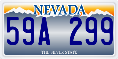 NV license plate 59A299