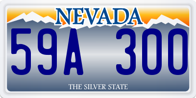 NV license plate 59A300