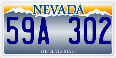 NV license plate 59A302