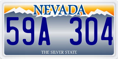 NV license plate 59A304