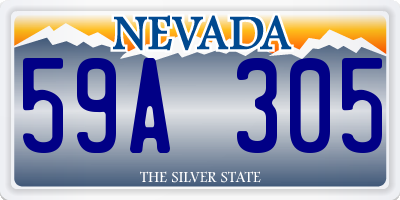 NV license plate 59A305