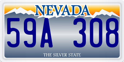 NV license plate 59A308