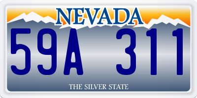 NV license plate 59A311