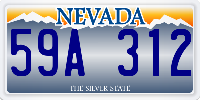 NV license plate 59A312